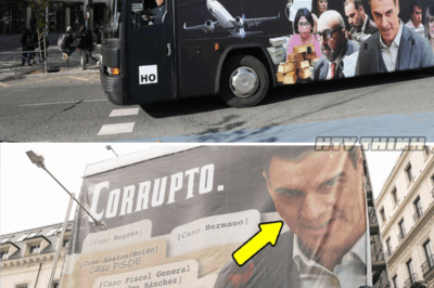 Hazte Oír Despliega una Lona Gigante en Madrid Acusando a Sánchez de Corrupción