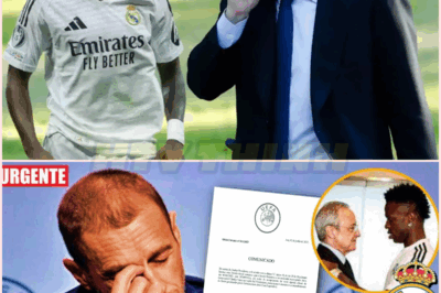 ¡Inédito! La Grave Controversia que Obligó a la UEFA a Pedir Disculpas Oficiales a Florentino y Vinicius: El Real Madrid en el Centro del Huracán