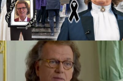 Escándalo en el último adiós a André Rieu: Su hijo no soporta el dolor y revela detalles ocultos de su muerte mientras sostiene el retrato de su padre frente a la multitud