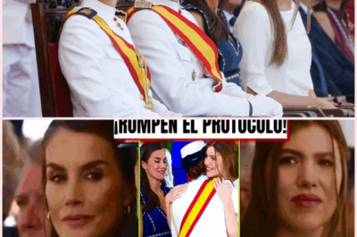 ¡Escándalo Real en Marín! Letizia Ortiz Ofusca a la Infanta Sofía y la Princesa Leonor en un Evento de Alto Perfil con Felipe VI