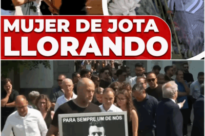 La MUJER de DIOGO JOTA LLORA DESCONSOLADA junto al FÉRETRO tras su FUNERAL