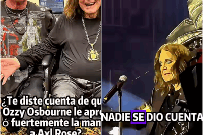 ¿Te diste cuenta de cómo Ozzy Osbourne agarró con fuerza la mano de Axl Rose? Nadie se dio