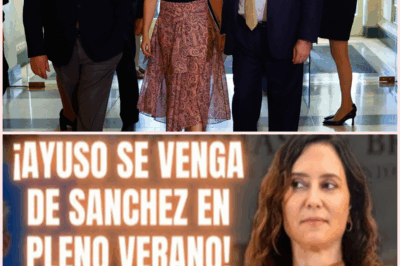 Isabel Díaz Ayuso Sorprende a Todos al Comparecer en Pleno Agosto y Provoca la Ira de Pedro Sánchez en la Mareta