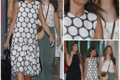 🌈 – La reina Letizia, al más puro estilo años 20 con maxi lunares, sorprende en Mallorca con una salida solo para chicas