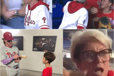 Phillies Karen GOES VIRAL! STEALS home run ball from LITTLE BOY at Phillies vs Marlins game!