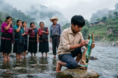 El niño llevó la Virgen a la orilla del río… todos se burlaron hasta que llegó el milagro