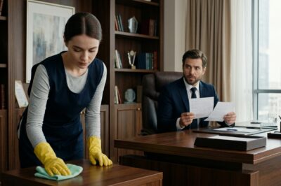 Millonario recibía cartas anónimas que salvaron su empresa… y reconoció la letra de la limpiadora y…